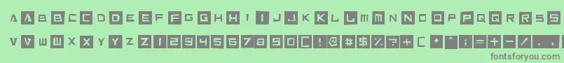 Cut It Out Font – Gray Fonts on Green Background