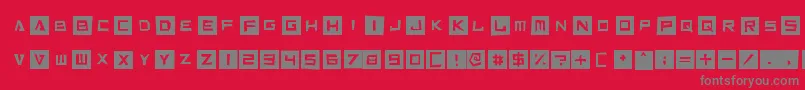 Cut It Out Font – Gray Fonts on Red Background