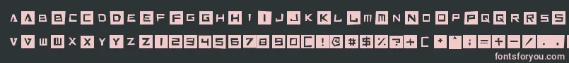 Cut It Out Font – Pink Fonts on Black Background