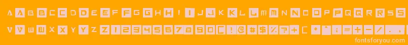 フォントCut It Out – オレンジの背景にピンクのフォント