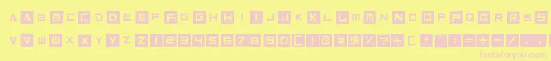 Cut It Out Font – Pink Fonts on Yellow Background