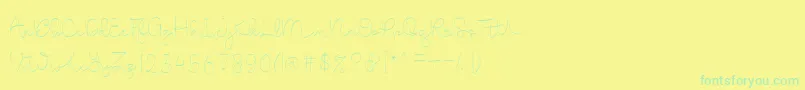 En savoir plus sur la police Cute Baby Regular DF Police Cute Baby Regular DF – polices vertes sur fond jaune