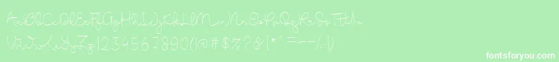 Cute Baby Regular DF Font – White Fonts on Green Background