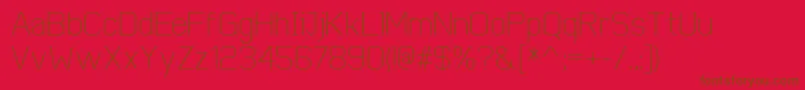 フォントCobolRegular – 赤い背景に茶色の文字