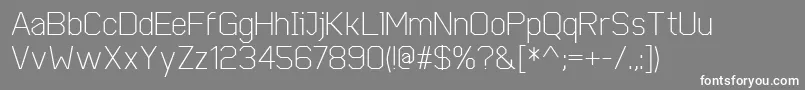 CobolRegular-Schriftart – Weiße Schriften auf grauem Hintergrund