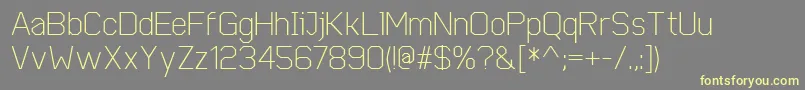 CobolRegular-fontti – keltaiset fontit harmaalla taustalla