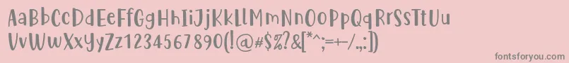 Cute Be Special by Situjuh 7NTypes Font – Gray Fonts on Pink Background