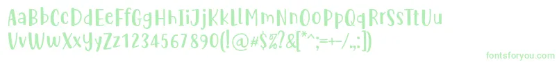 Cute Be Special by Situjuh 7NTypes Font – Green Fonts on White Background