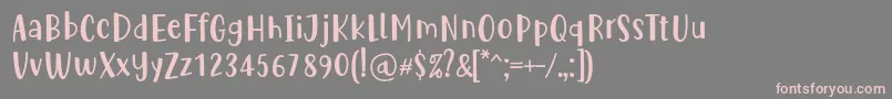 Cute Be Special by Situjuh 7NTypes Font – Pink Fonts on Gray Background