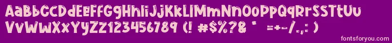 Cute Jellyfish Font – Pink Fonts on Purple Background