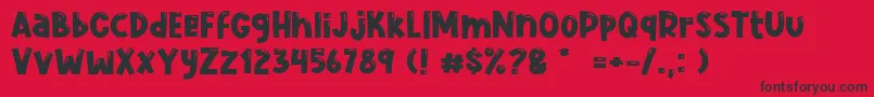 Cute Jellyfish Font – Black Fonts on Red Background