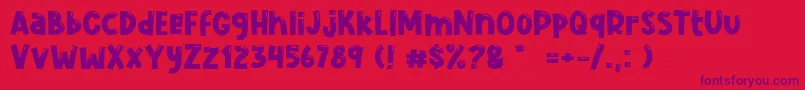 Cute Jellyfish Font – Purple Fonts on Red Background