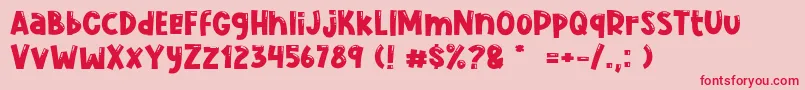 Cute Jellyfish Font – Red Fonts on Pink Background