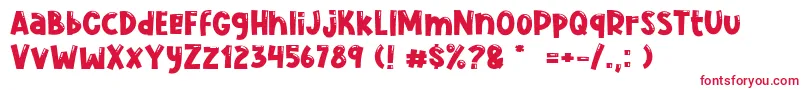 Cute Jellyfish Font – Red Fonts on White Background