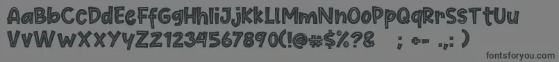 Cute Maple Font – Black Fonts on Gray Background