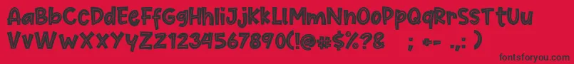 Cute Maple Font – Black Fonts on Red Background