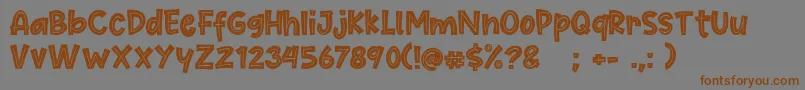 Cute Maple Font – Brown Fonts on Gray Background