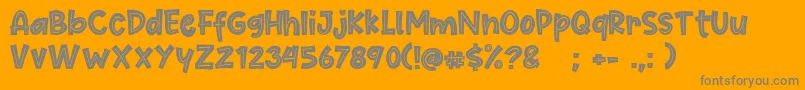 Cute Maple-Schriftart – Graue Schriften auf orangefarbenem Hintergrund