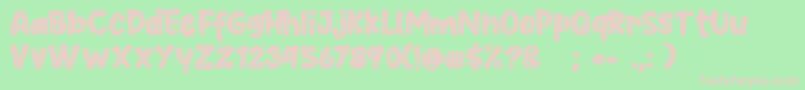 Cute Maple Font – Pink Fonts on Green Background