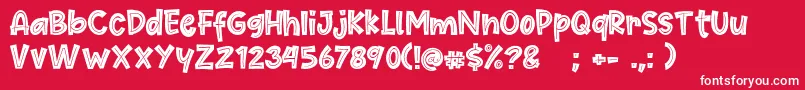 Cute Maple Font – White Fonts on Red Background