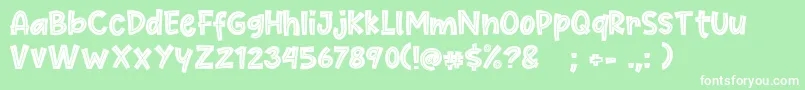 Cute Maple Font – White Fonts on Green Background