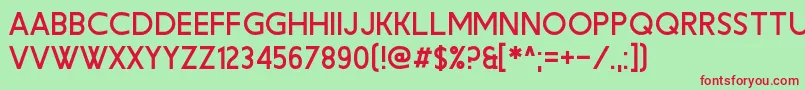 Cute Zealand Font – Red Fonts on Green Background