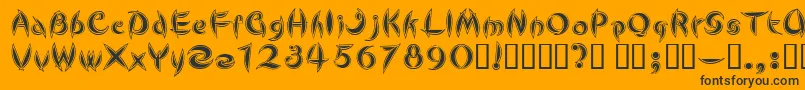 CUTEL    Font – Black Fonts on Orange Background