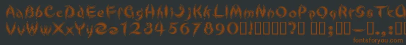 CUTEL    Font – Brown Fonts on Black Background