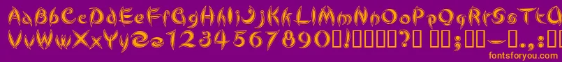 CUTEL    Font – Orange Fonts on Purple Background