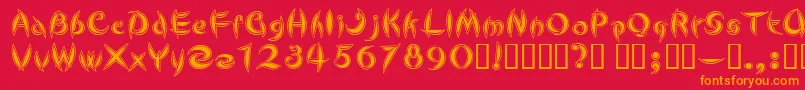 CUTEL    Font – Orange Fonts on Red Background