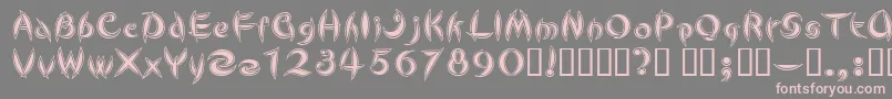 CUTEL    Font – Pink Fonts on Gray Background