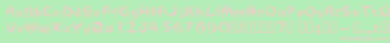 CUTEL    Font – Pink Fonts on Green Background