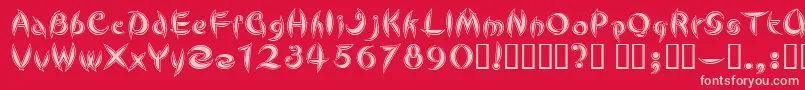 CUTEL    Font – Pink Fonts on Red Background