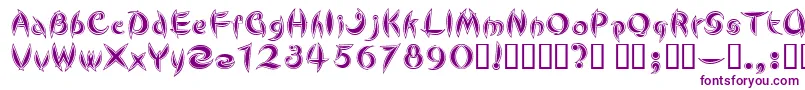 CUTEL    Font – Purple Fonts on White Background