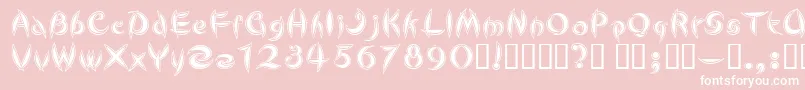 CUTEL    Font – White Fonts on Pink Background