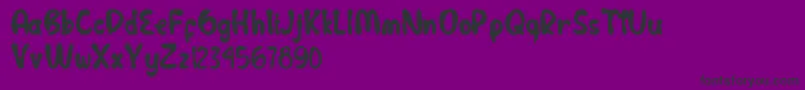 フォントCutie Bunnie – 紫の背景に黒い文字