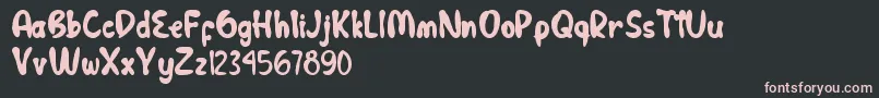 Cutie Bunnie Font – Pink Fonts on Black Background