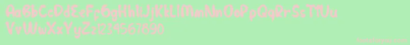 Cutie Bunnie Font – Pink Fonts on Green Background