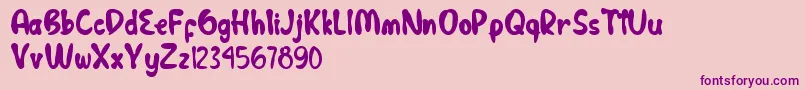 Cutie Bunnie Font – Purple Fonts on Pink Background