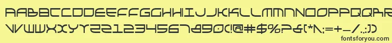 Galgabc Font – Black Fonts on Yellow Background