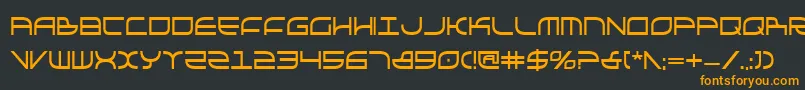 Galgabc Font – Orange Fonts on Black Background
