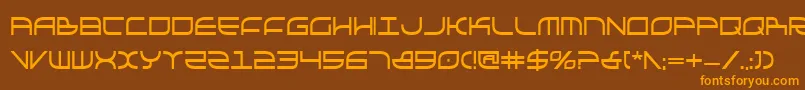 Galgabc Font – Orange Fonts on Brown Background