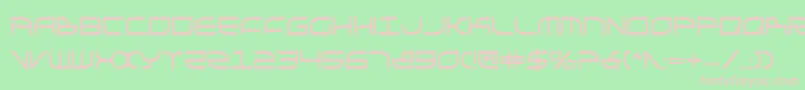 フォントGalgabc – 緑の背景にピンクのフォント