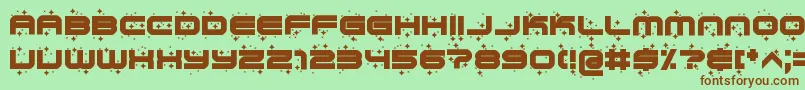 cutie top Font – Brown Fonts on Green Background