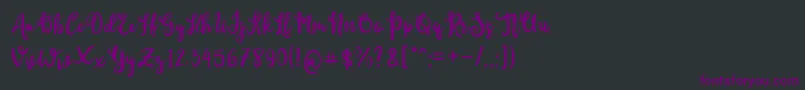 CutieDay Font – Purple Fonts on Black Background
