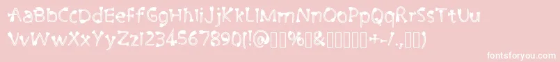 CutiePie3 Regular Font – White Fonts on Pink Background