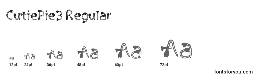 CutiePie3 Regular Font Sizes