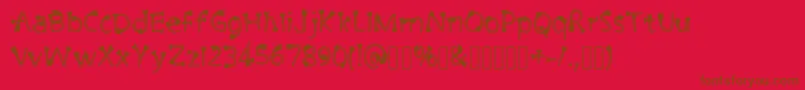 フォントCutiePie3 Regular – 赤い背景に茶色の文字