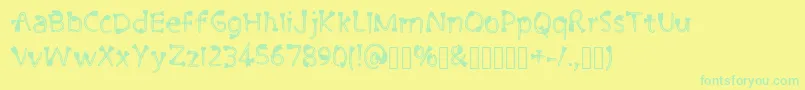 Más sobre la fuente CutiePie3 Regular fuente CutiePie3 Regular – Fuentes Verdes Sobre Fondo Amarillo