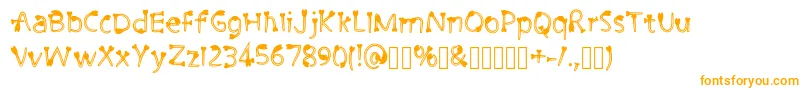 CutiePie3 Regular-Schriftart – Orangefarbene Schriften
